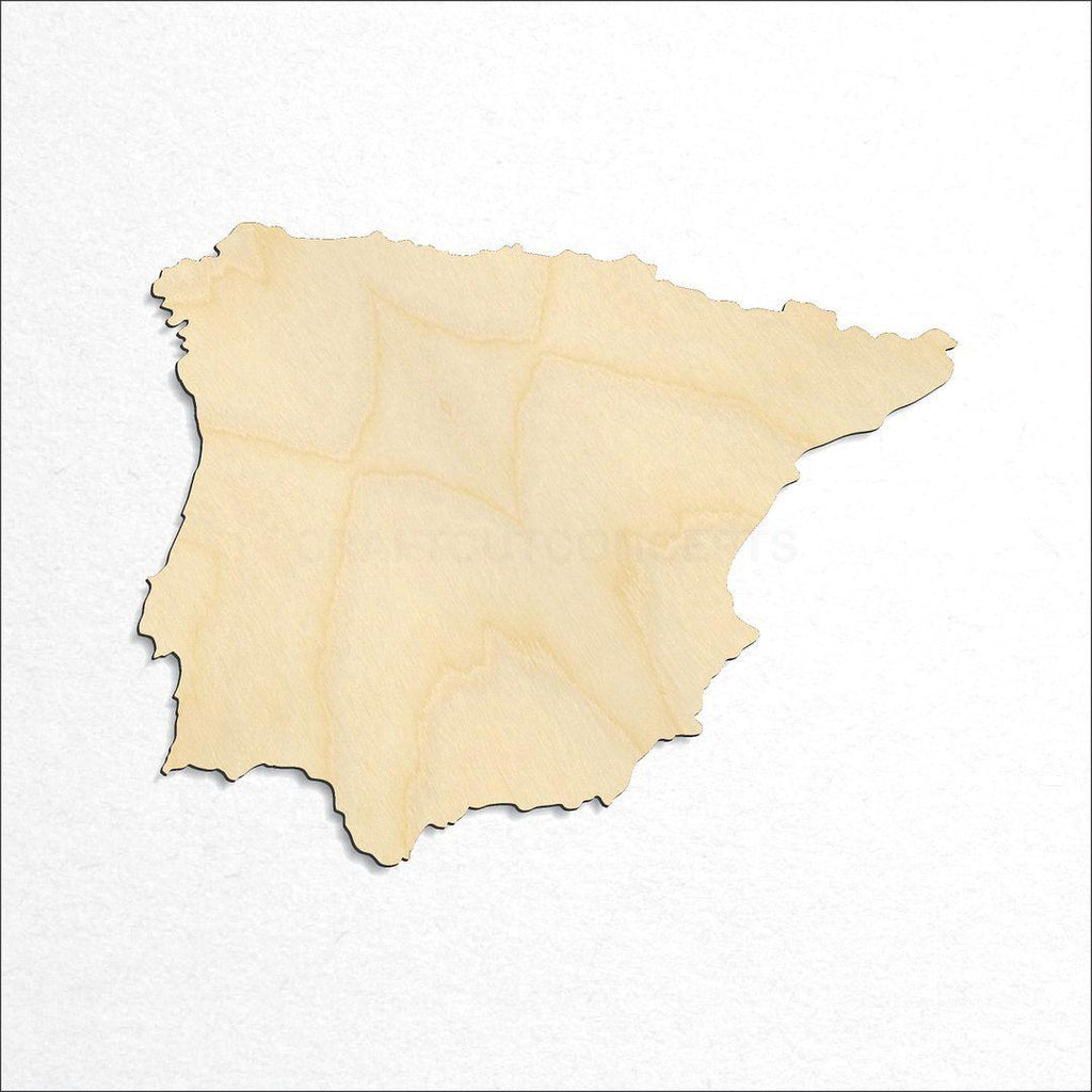 Wooden Spain Portugal craft shape available in sizes of 3 inch and up