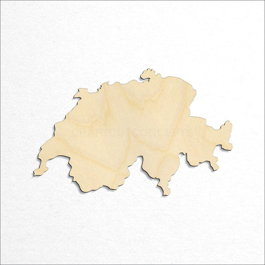 Wooden Switzerland craft shape available in sizes of 3 inch and up