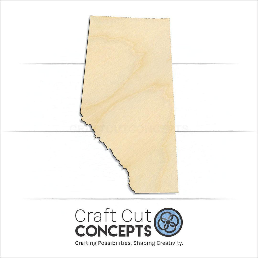 Craft Cut Concepts Logo under a wood Alberta Canada craft shape and blank