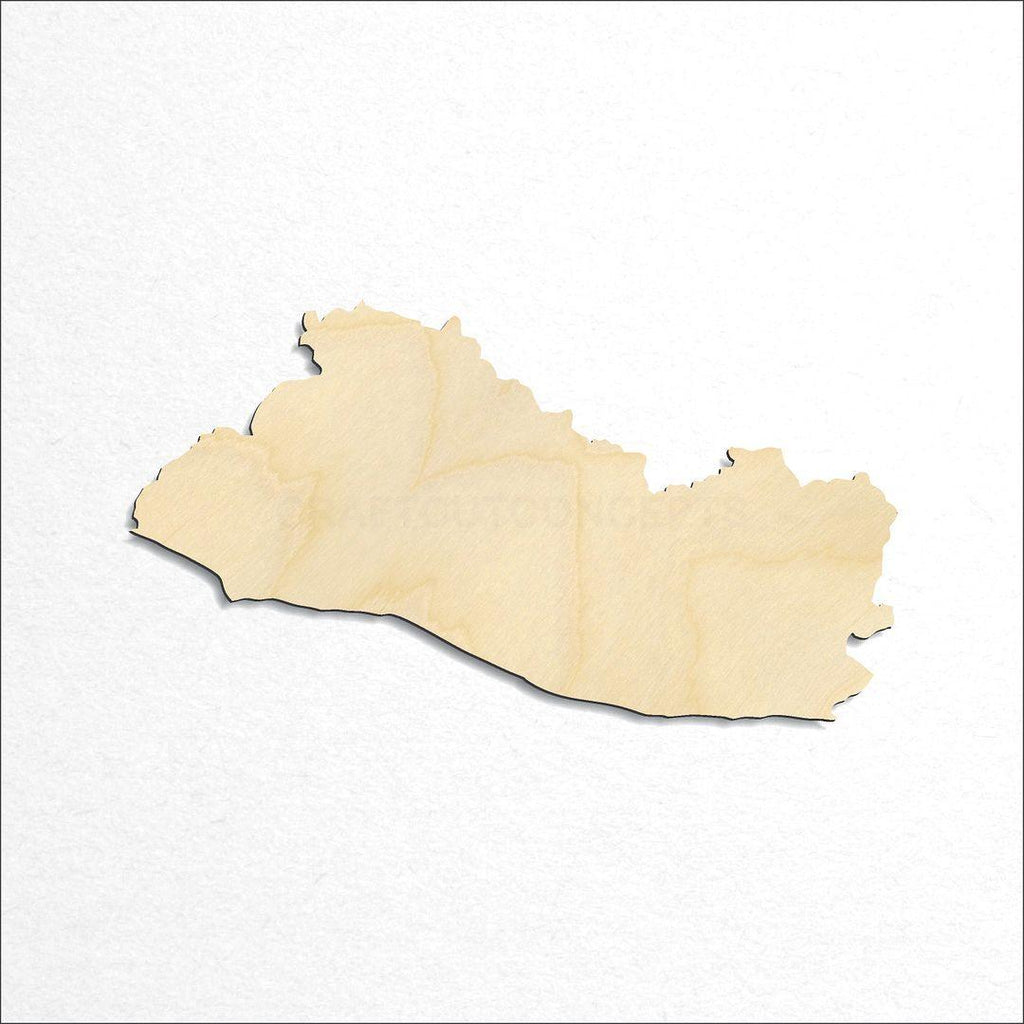 Wooden El Salvador craft shape available in sizes of 2 inch and up