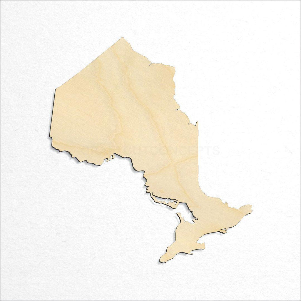 Wooden Ontario craft shape available in sizes of 2 inch and up