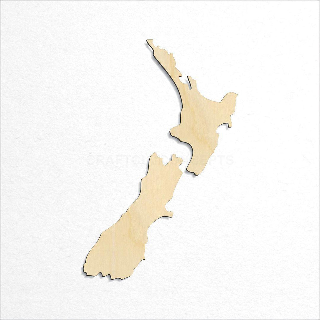 Wooden New Zealand craft shape available in sizes of 2 inch and up