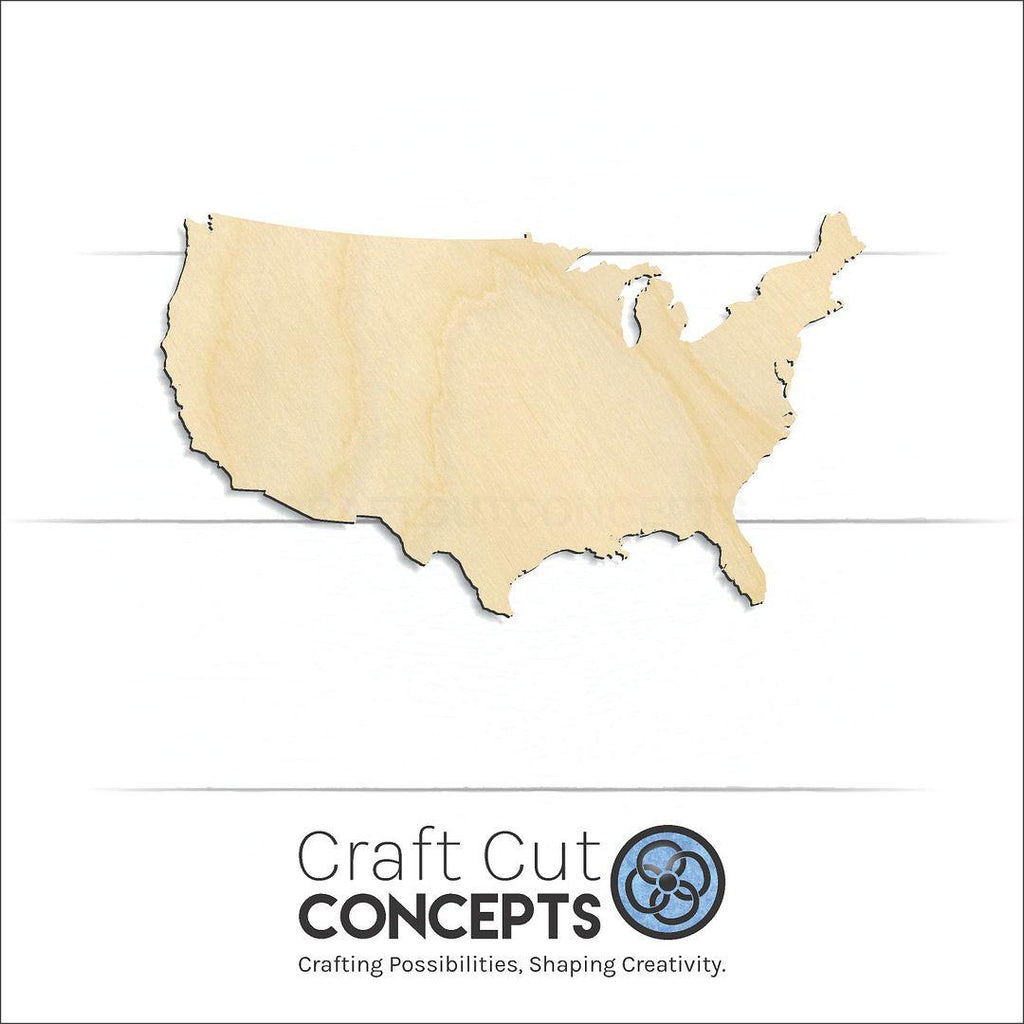 Craft Cut Concepts Logo under a wood Country - United States craft shape and blank