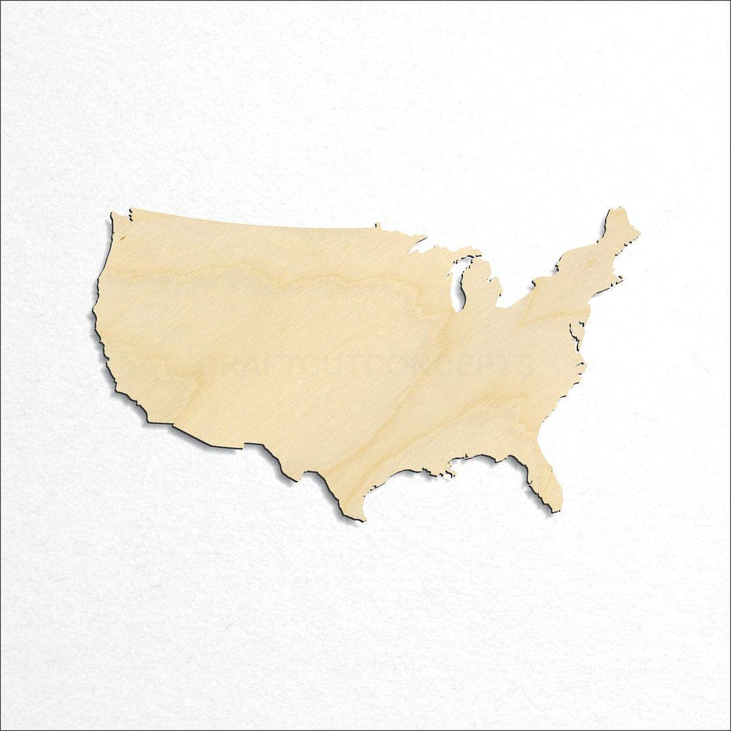 Wooden Country - United States craft shape available in sizes of 4 inch and up