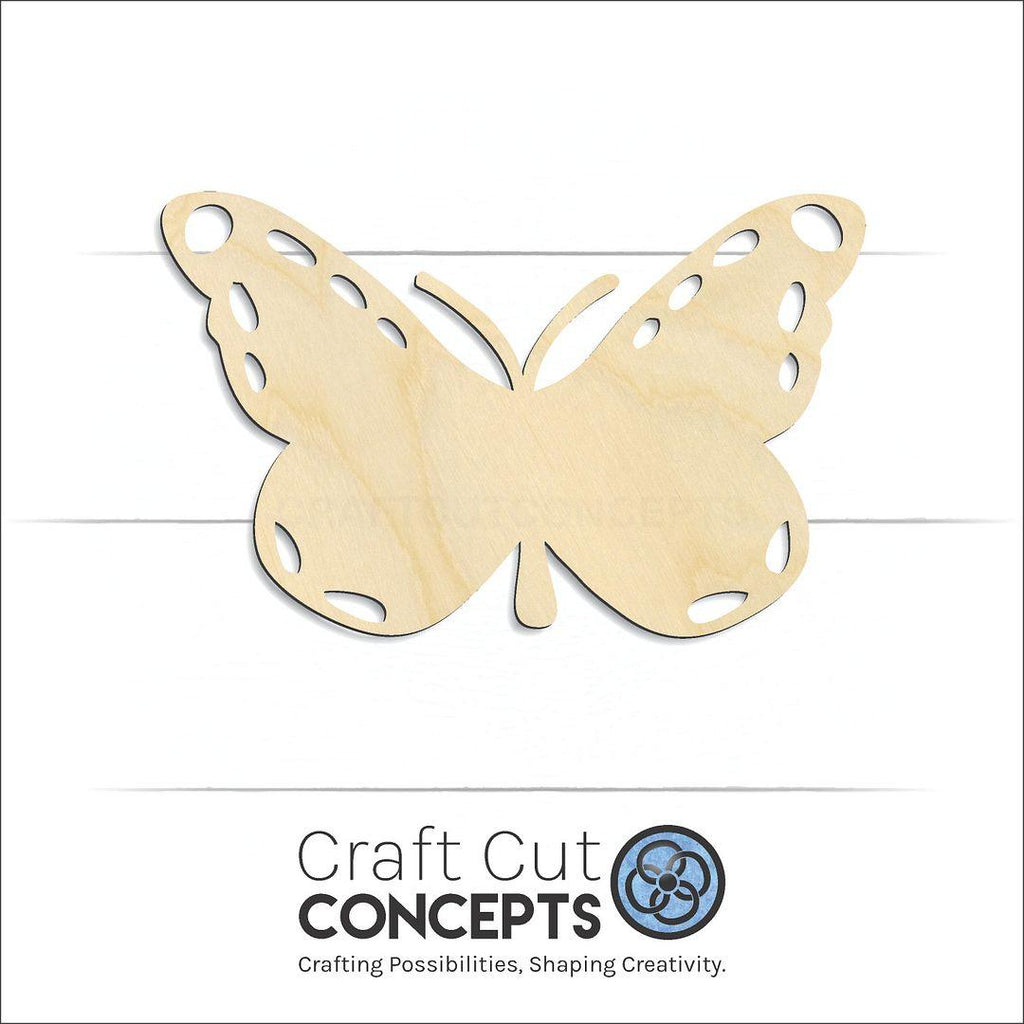 Craft Cut Concepts Logo under a wood Butterfly -6 craft shape and blank