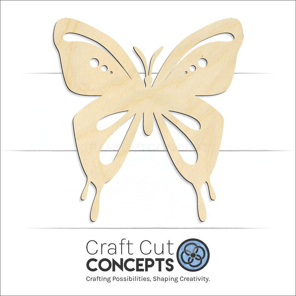 Craft Cut Concepts Logo under a wood Butterfly -7 craft shape and blank