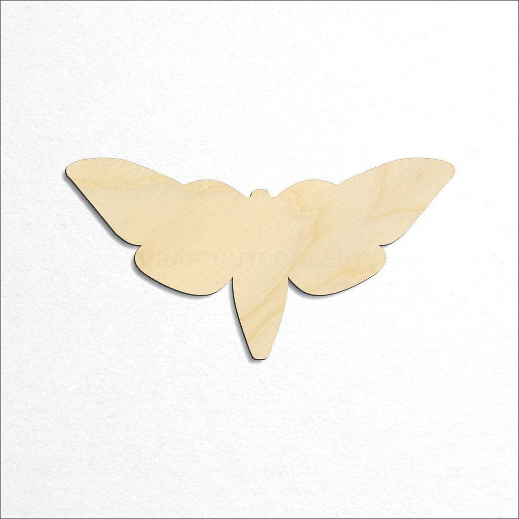 Wooden Moth craft shape available in sizes of 2 inch and up