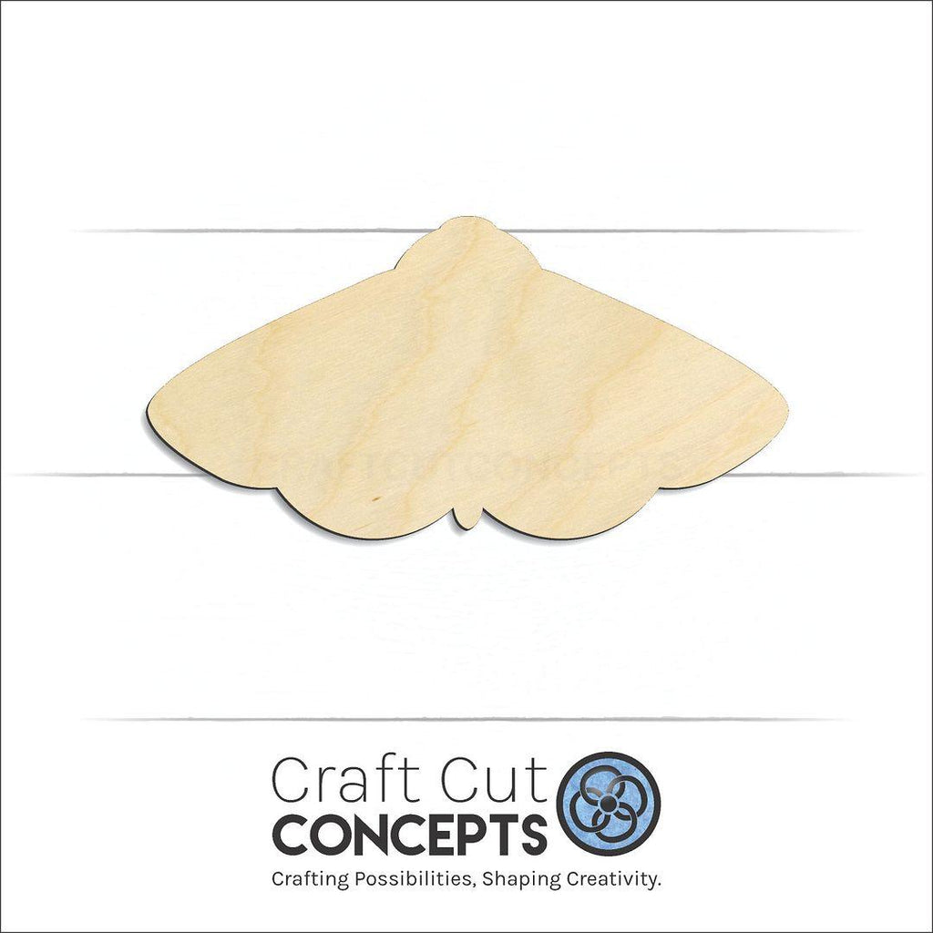 Craft Cut Concepts Logo under a wood Moth craft shape and blank