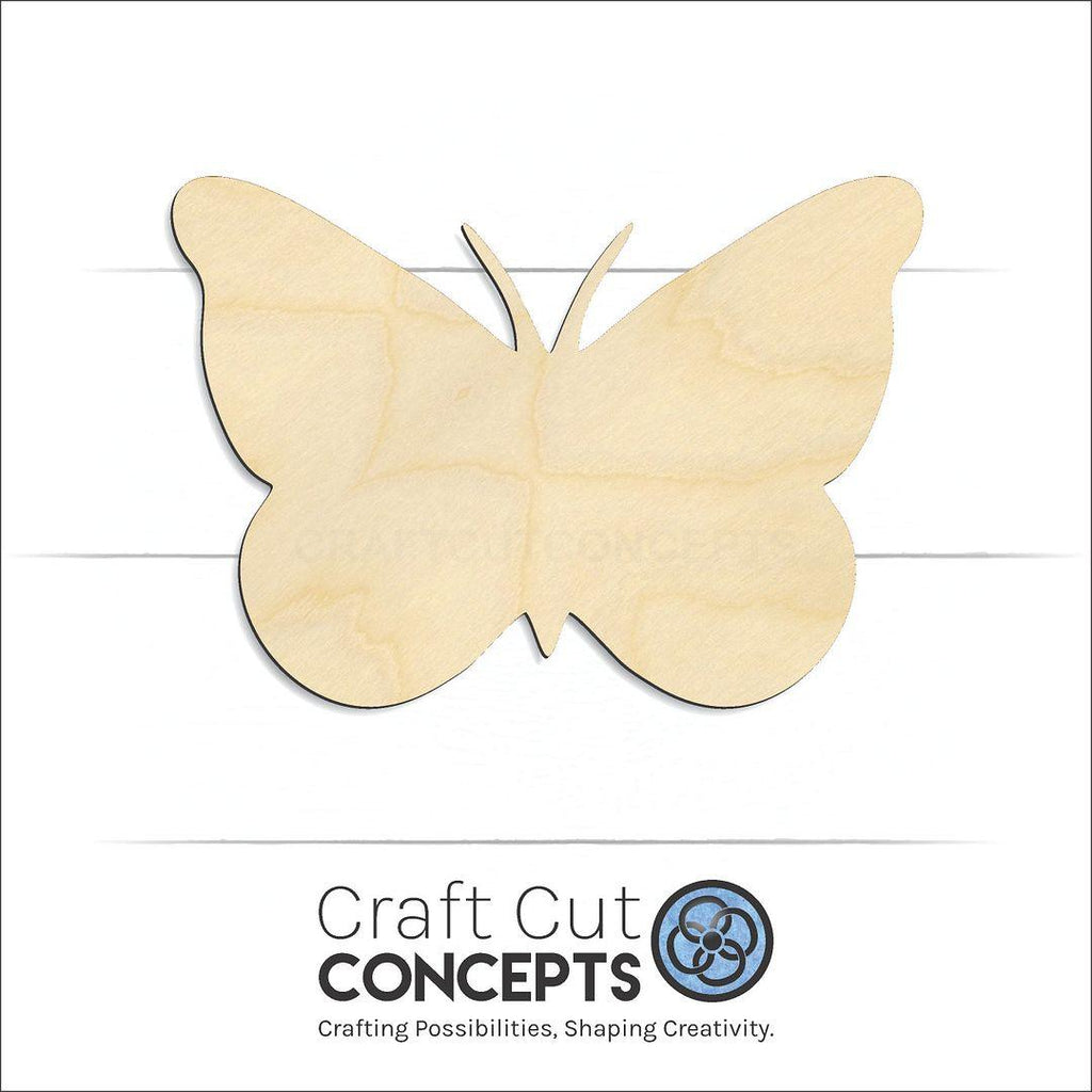 Craft Cut Concepts Logo under a wood Butterfly craft shape and blank