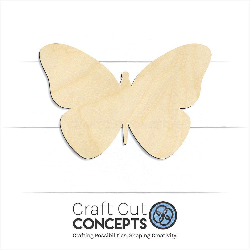 Craft Cut Concepts Logo under a wood Butterfly craft shape and blank