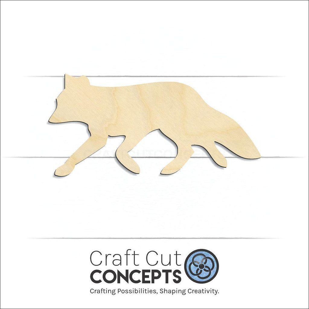 Craft Cut Concepts Logo under a wood Fox craft shape and blank