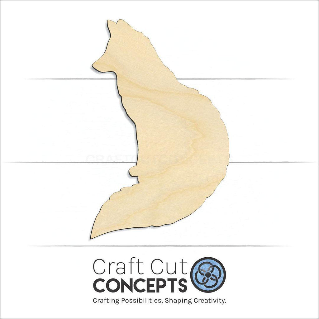 Craft Cut Concepts Logo under a wood Fox craft shape and blank