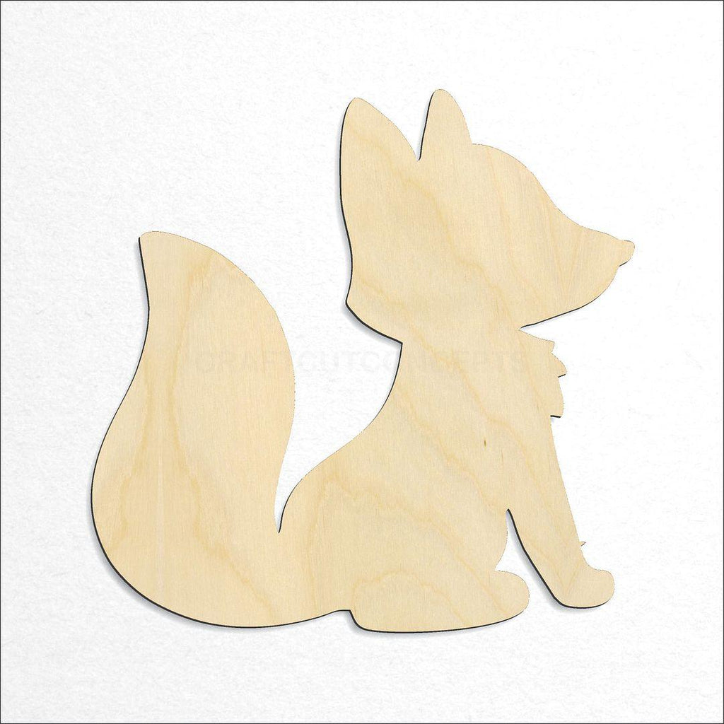 Wooden Fox craft shape available in sizes of 1 inch and up