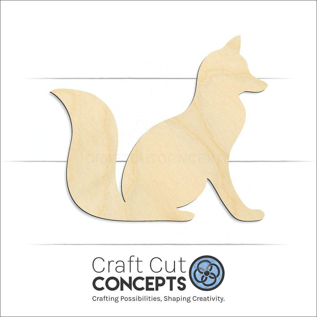 Craft Cut Concepts Logo under a wood Fox craft shape and blank