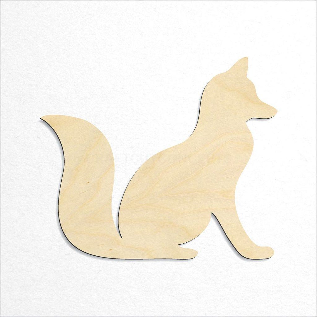 Wooden Fox craft shape available in sizes of 1 inch and up