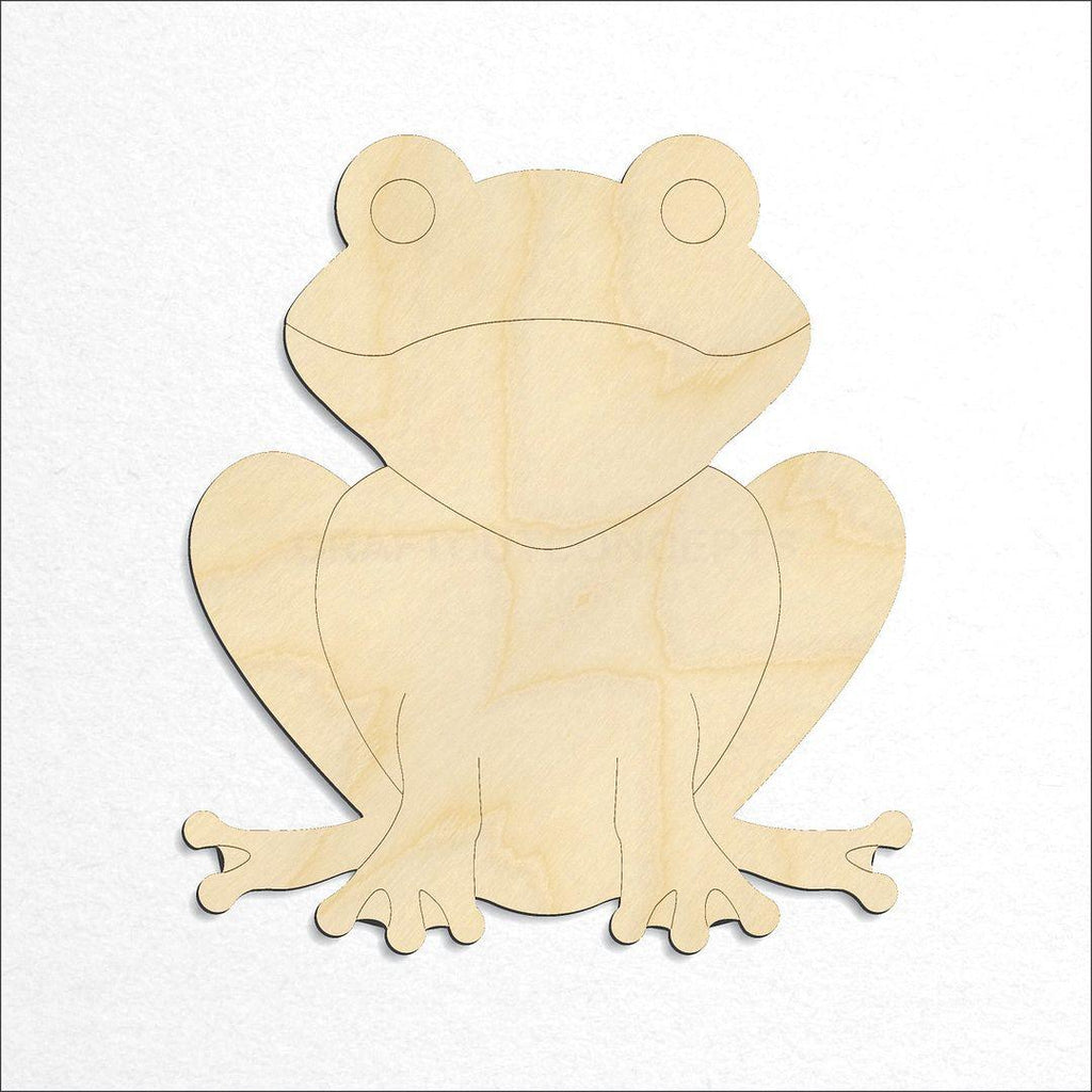Wooden Frog craft shape available in sizes of 2 inch and up