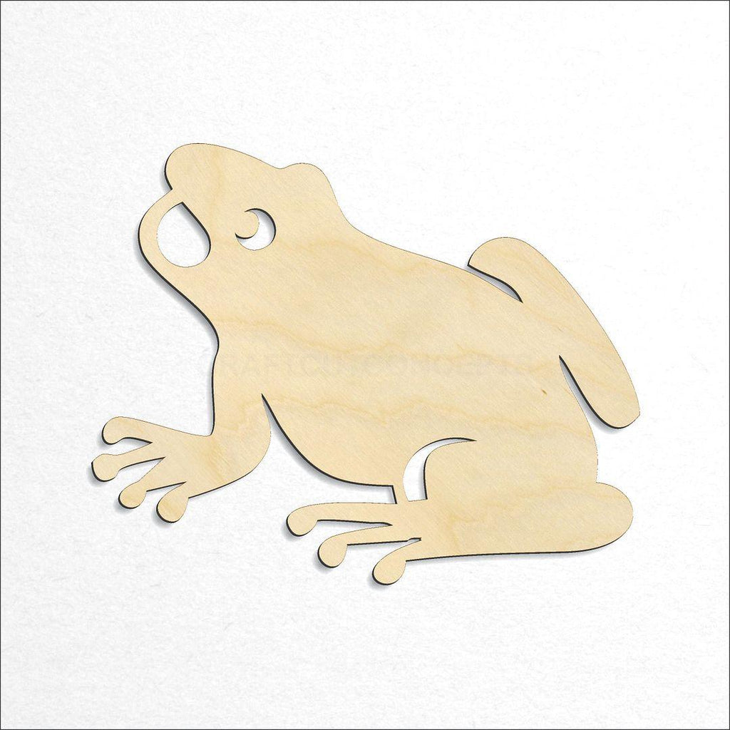 Wooden Frog craft shape available in sizes of 2 inch and up