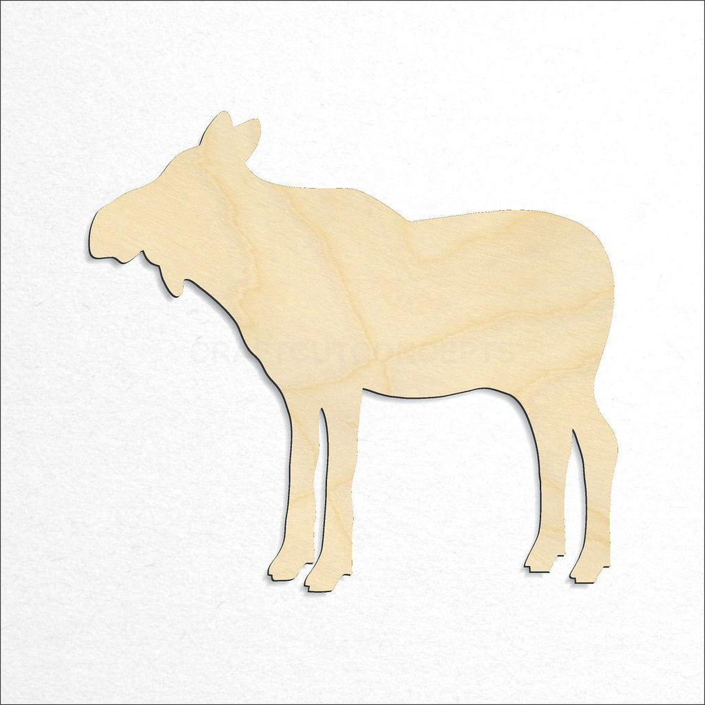 Wooden Cow Moose craft shape available in sizes of 3 inch and up