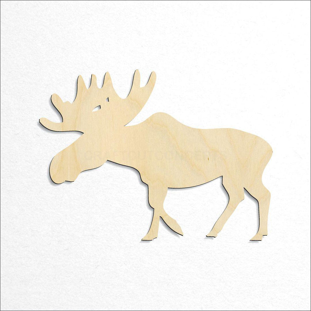 Wooden Moose craft shape available in sizes of 2 inch and up