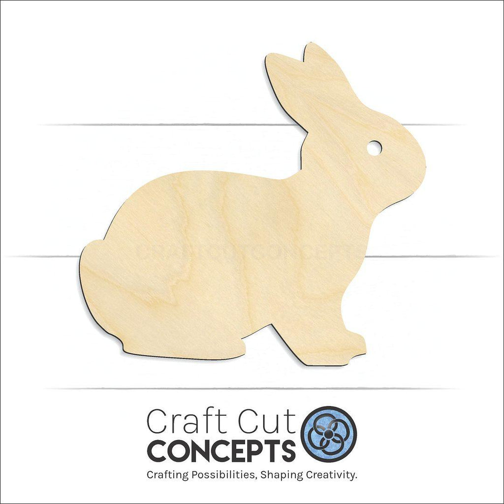 Craft Cut Concepts Logo under a wood Bunny -3 craft shape and blank