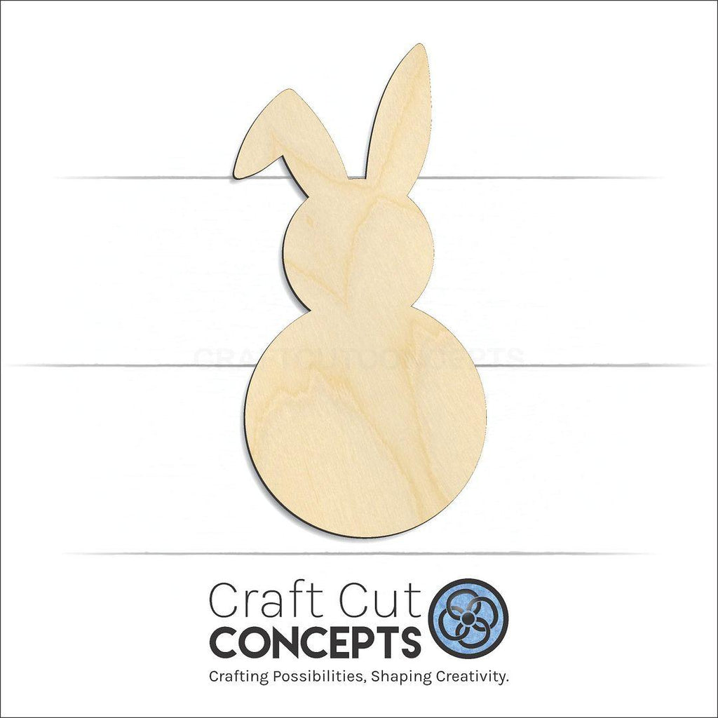 Craft Cut Concepts Logo under a wood Bunny -6 craft shape and blank