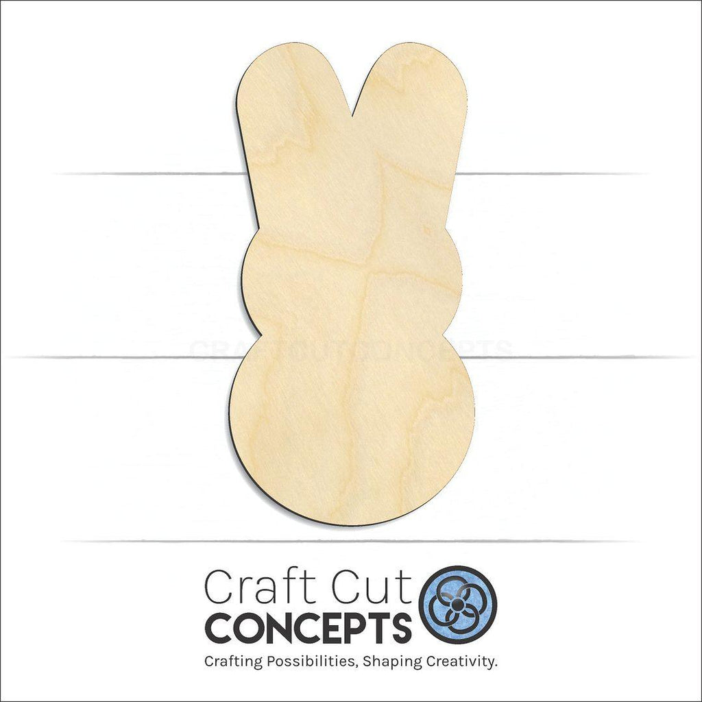 Craft Cut Concepts Logo under a wood Peeps Bunny -8 craft shape and blank