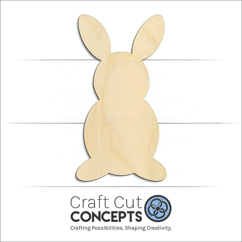 Craft Cut Concepts Logo under a wood Bunny Cute craft shape and blank