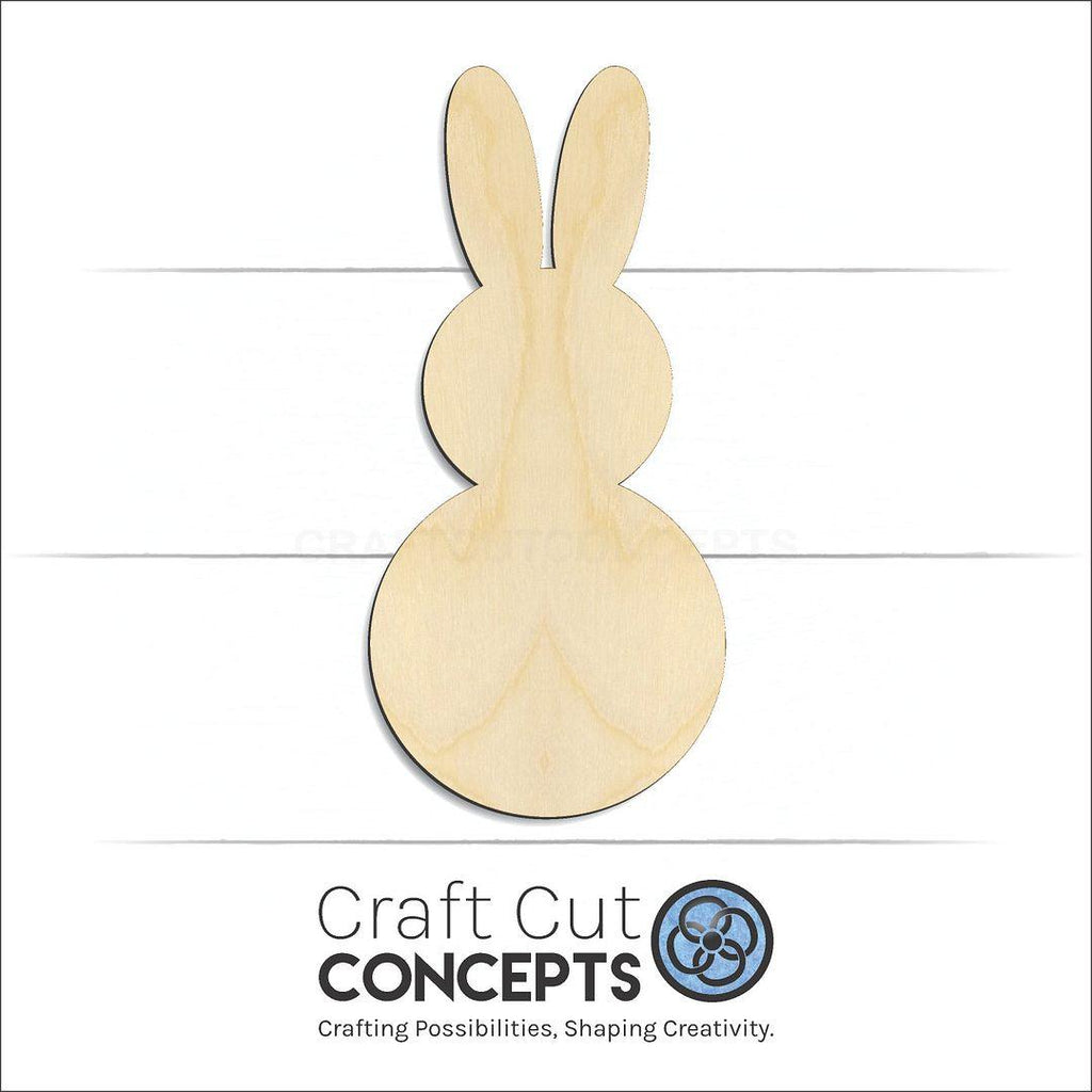 Craft Cut Concepts Logo under a wood Bunny Cute craft shape and blank