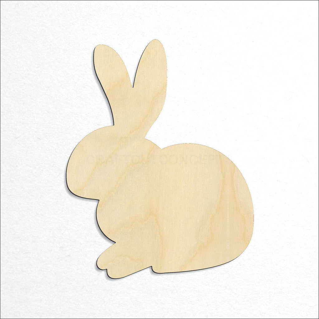 Wooden Sitting Bunny craft shape available in sizes of 2 inch and up