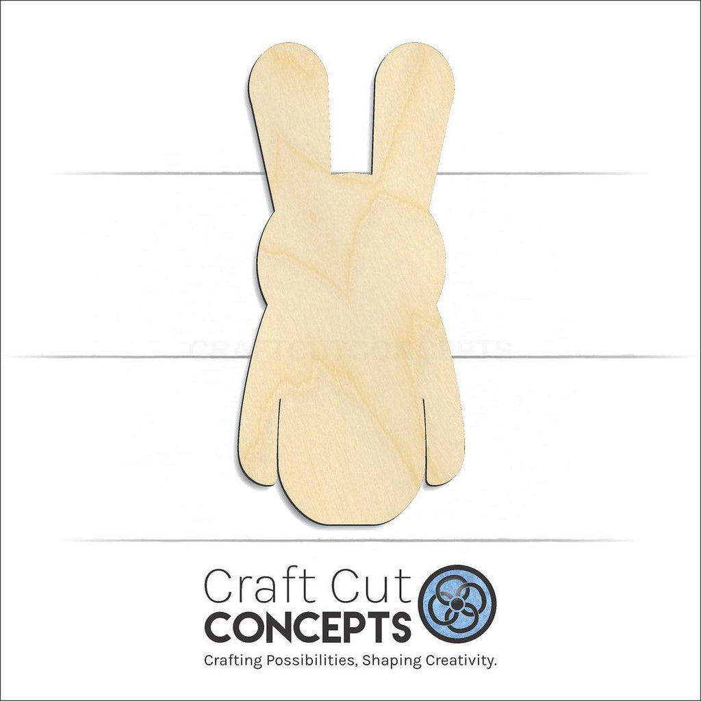 Craft Cut Concepts Logo under a wood Walking Bunny craft shape and blank