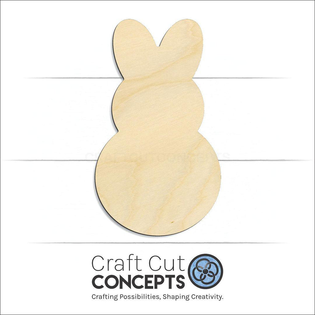 Craft Cut Concepts Logo under a wood Bunny craft shape and blank