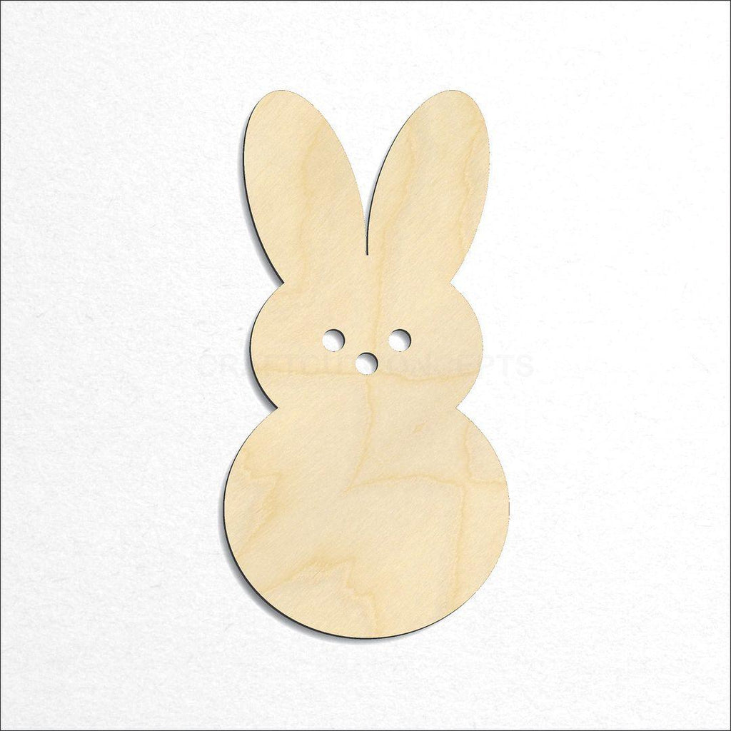Wooden Easter Bunny craft shape available in sizes of 1 inch and up