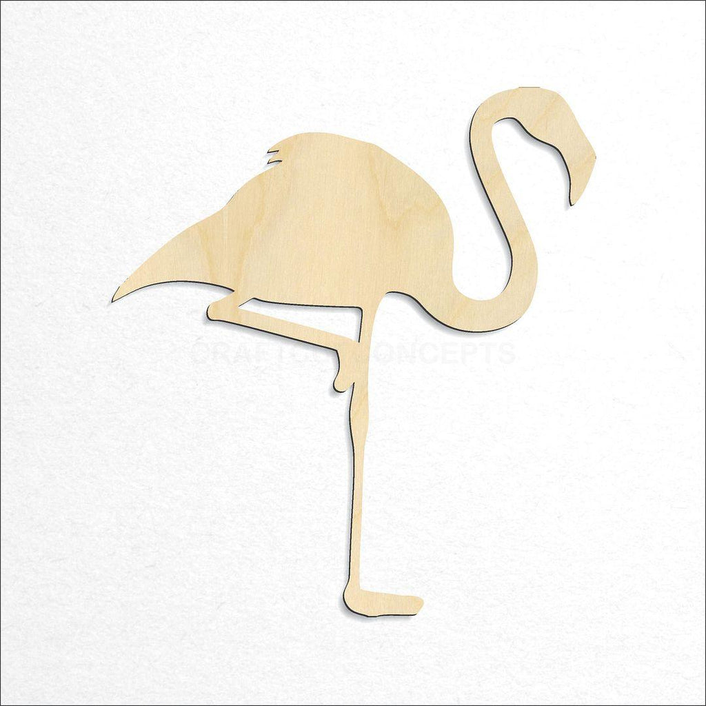 Wooden Flamingo-2 craft shape available in sizes of 3 inch and up