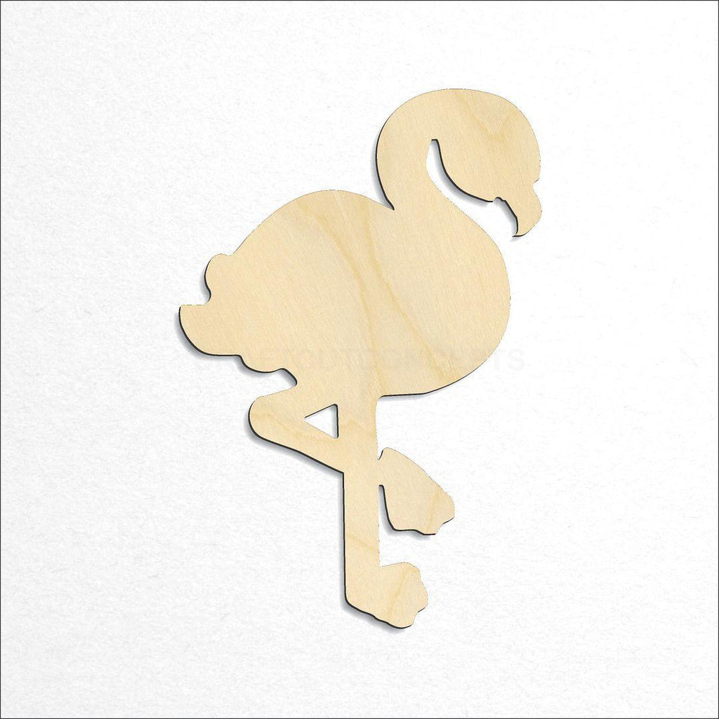 Wooden Flamingo craft shape available in sizes of 3 inch and up