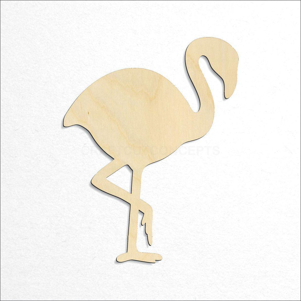 Wooden Flamingo craft shape available in sizes of 3 inch and up