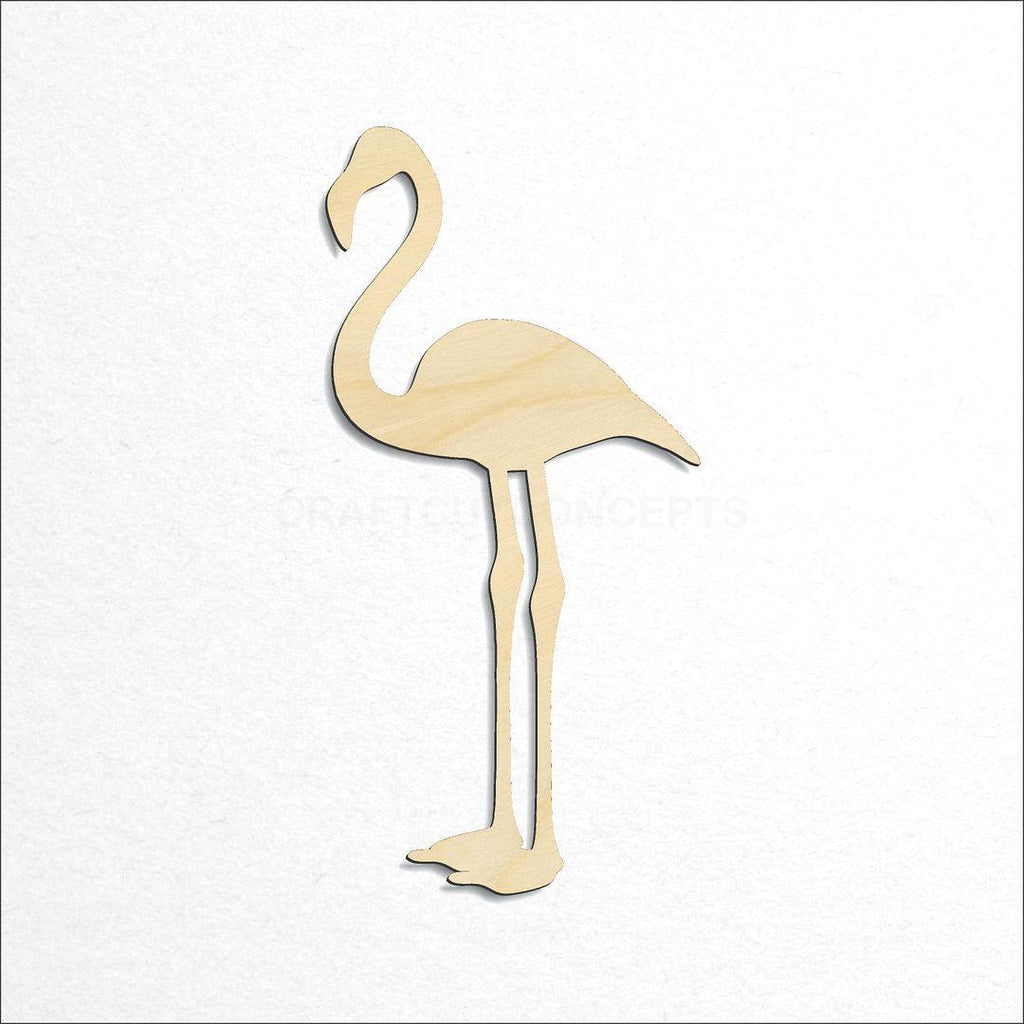 Wooden Flamingo craft shape available in sizes of 2 inch and up