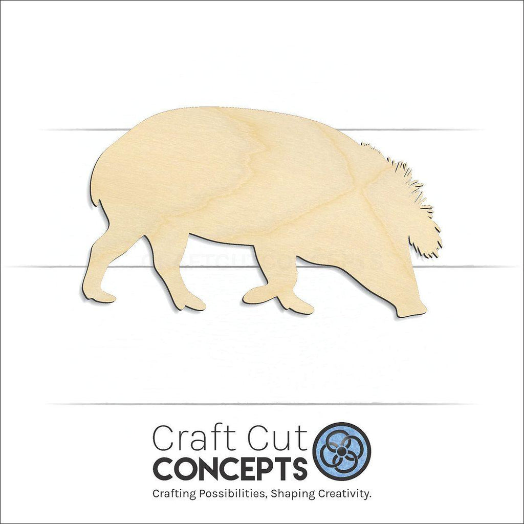 Craft Cut Concepts Logo under a wood Warthog craft shape and blank