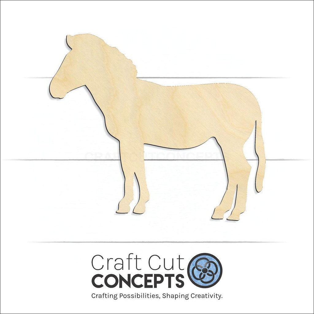 Craft Cut Concepts Logo under a wood Zebra craft shape and blank