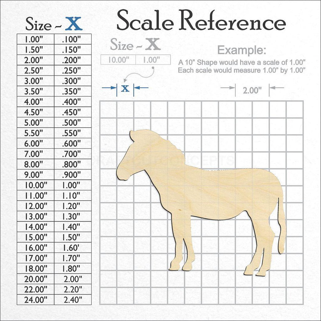 A scale and graph image showing a wood Zebra craft blank