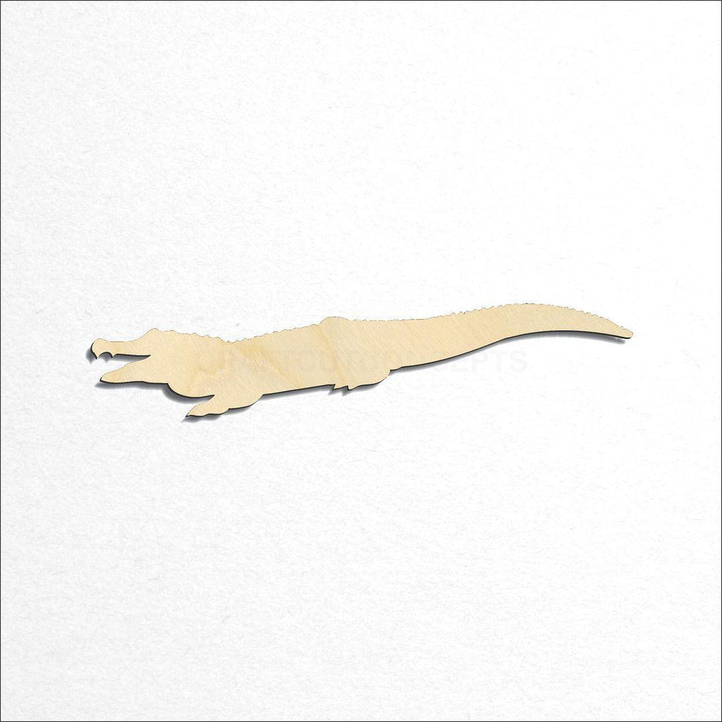 Wooden Crocodile craft shape available in sizes of 2 inch and up