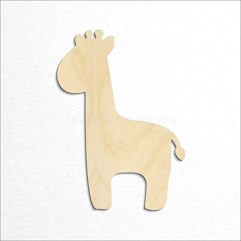 Wooden Giraffe craft shape available in sizes of 1 inch and up