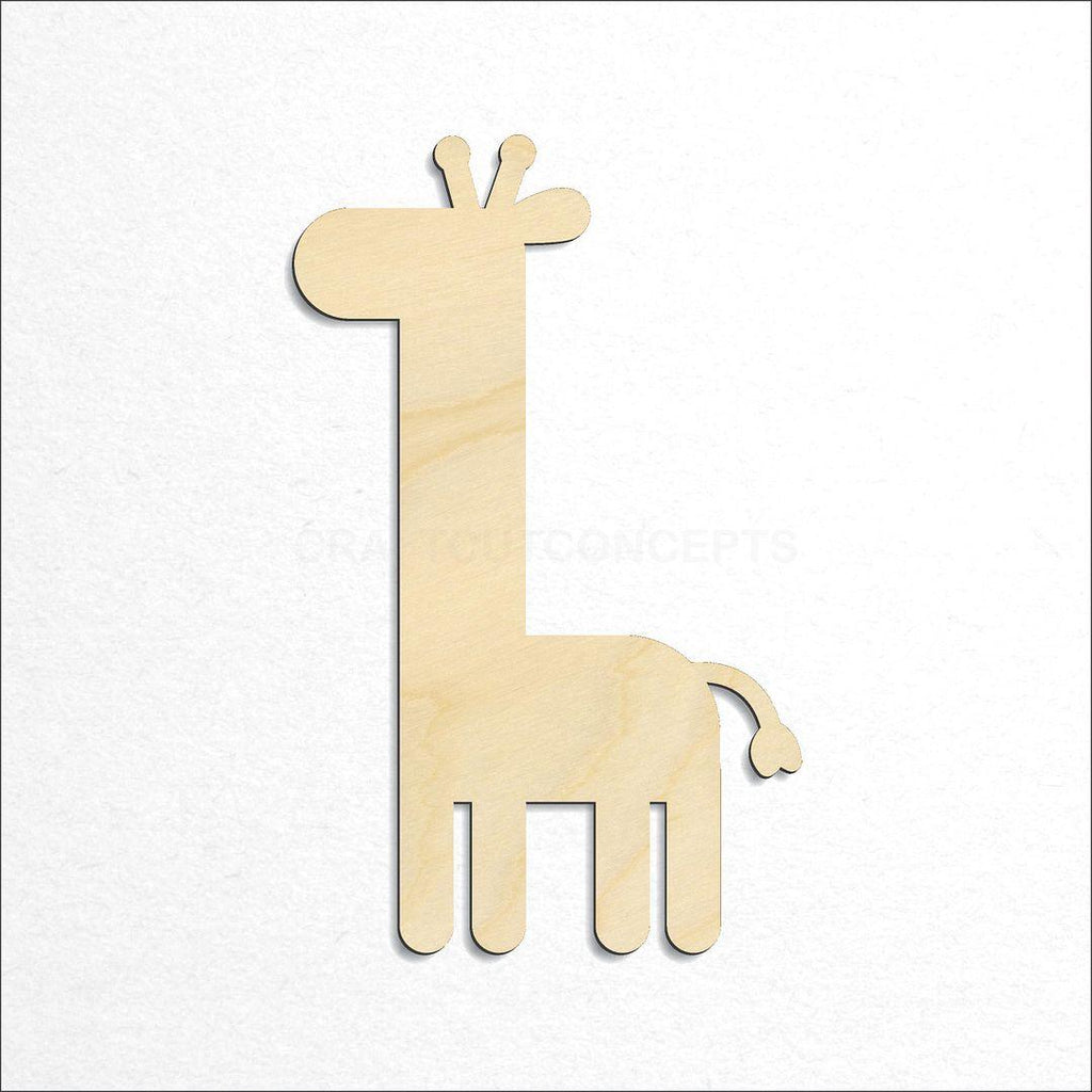 Wooden Giraffe craft shape available in sizes of 3 inch and up