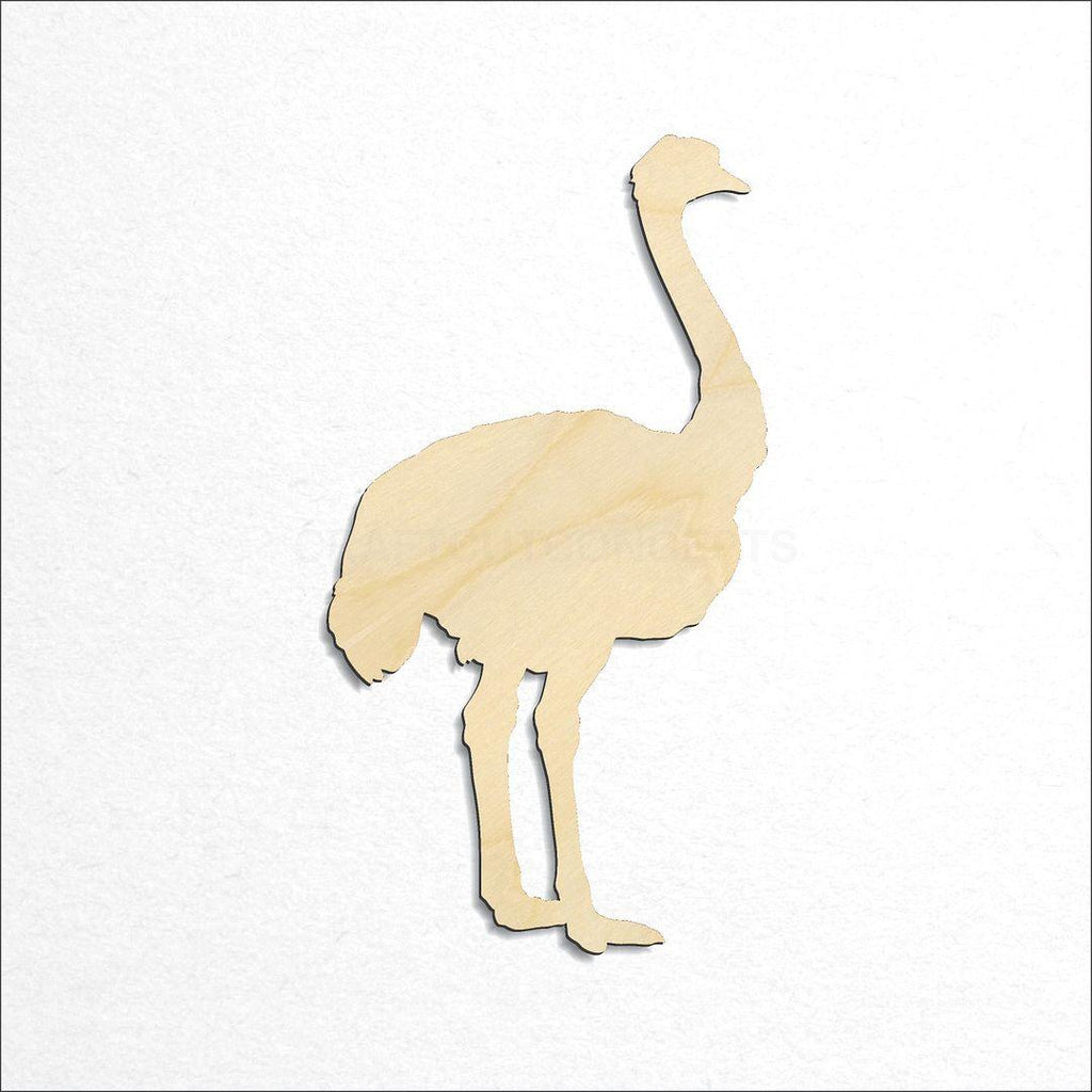 Wooden Ostrich craft shape available in sizes of 2 inch and up
