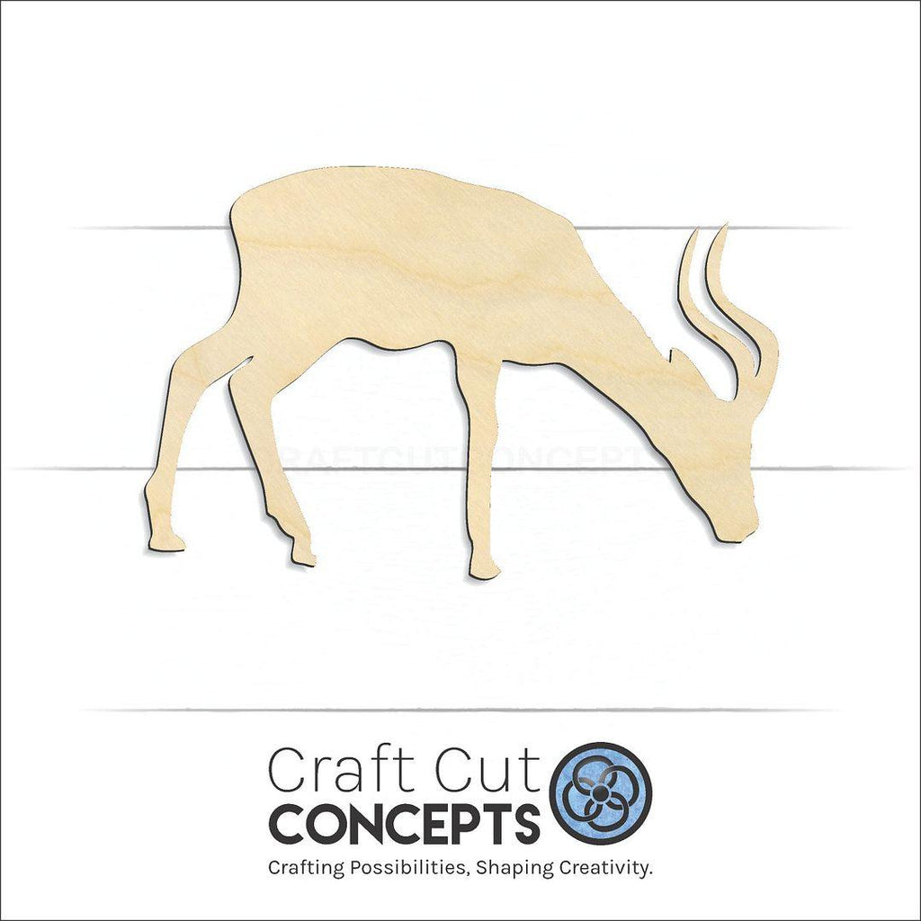 Craft Cut Concepts Logo under a wood Antelope craft shape and blank