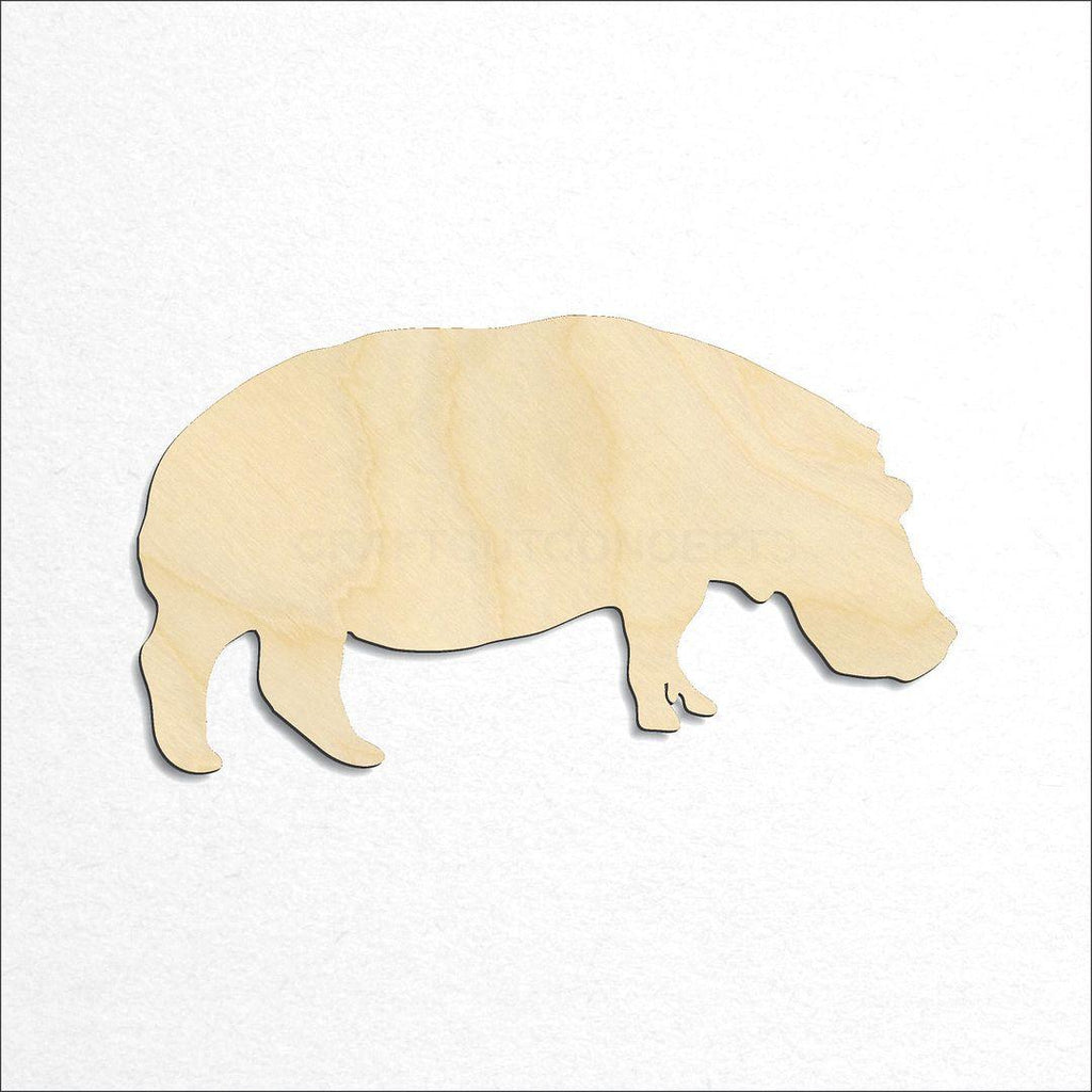 Wooden Hippopotamus craft shape available in sizes of 2 inch and up