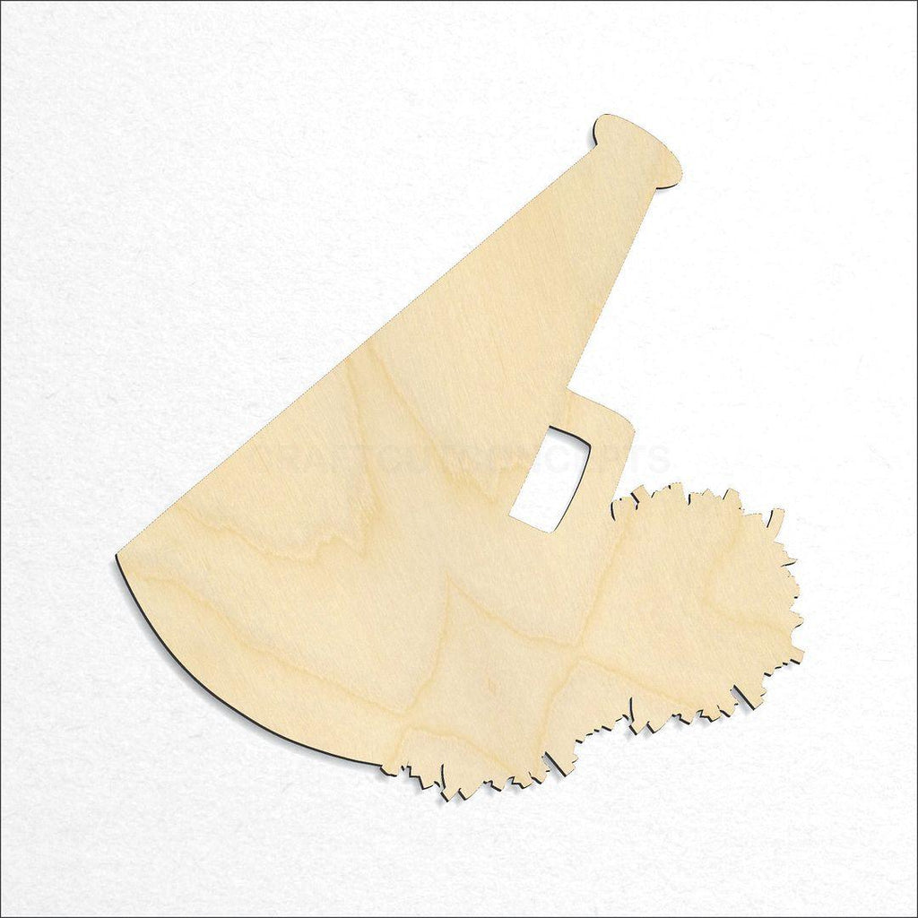Wooden Megaphone & Poms craft shape available in sizes of 2 inch and up
