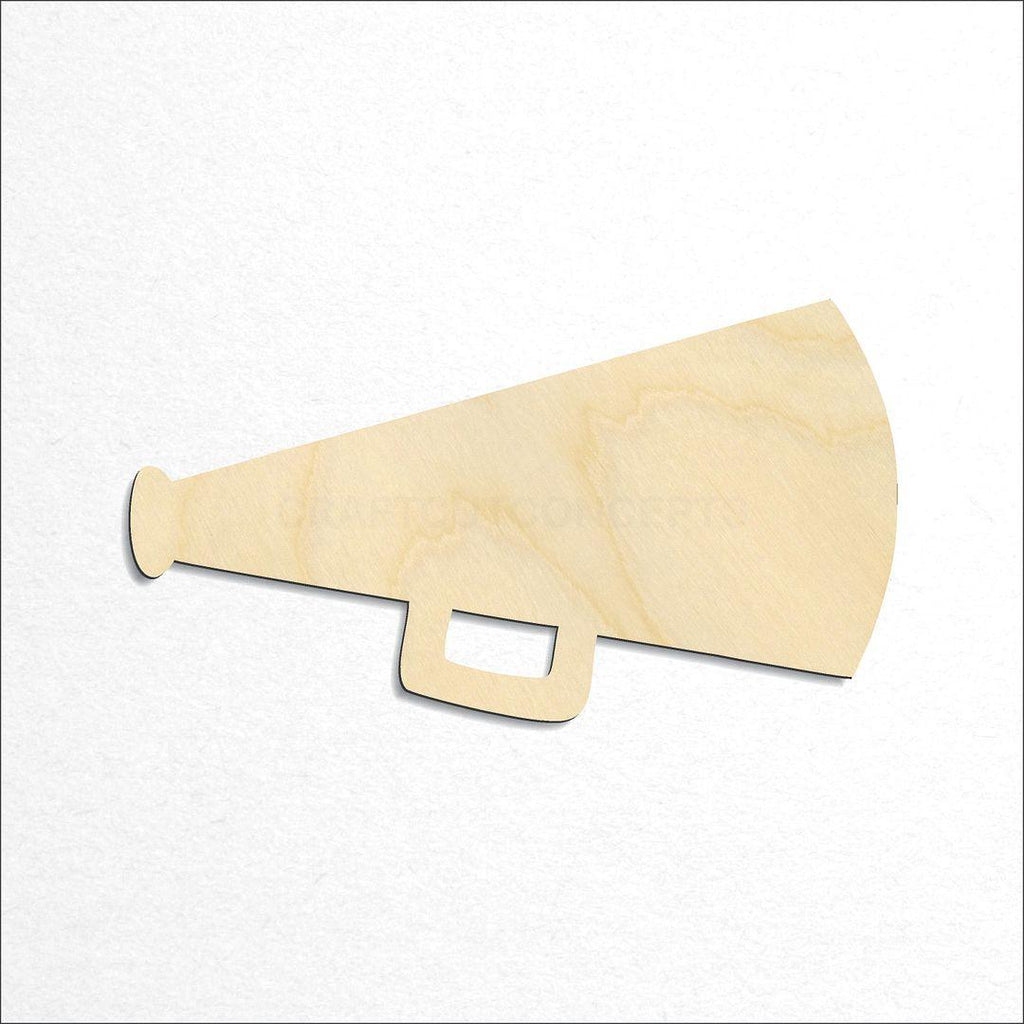 Wooden Megaphone craft shape available in sizes of 1 inch and up