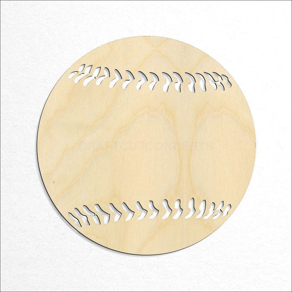 Wooden Softball craft shape available in sizes of 2 inch and up