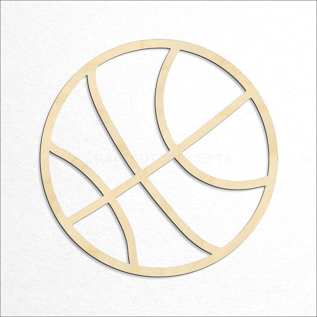 Wooden Basket ball craft shape available in sizes of 4 inch and up