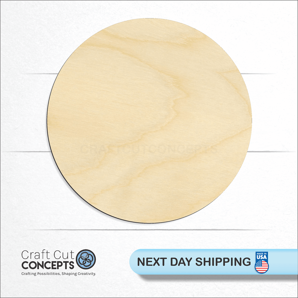 Craft Cut Concepts logo and next day shipping banner with an unfinished wood Basketball craft shape and blank